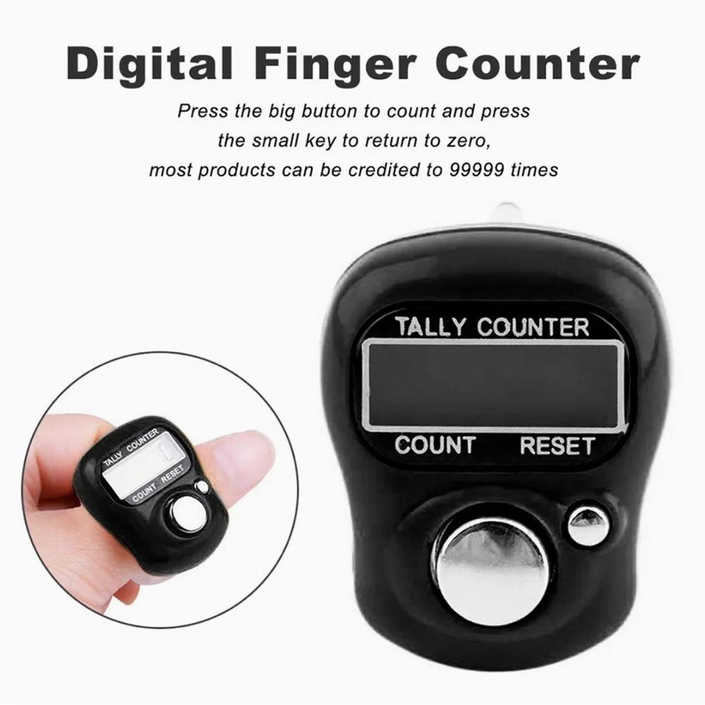 Electronic Finger Counter(3 Pack)5 Digit LCD Digital Display Tally Counter.